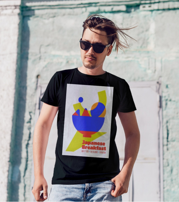 Japanese Breakfast May 3 2025 The Fillmore Detroit MI Abstract Shapes Bowl Design T-Shirt