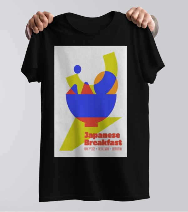 Japanese Breakfast May 3 2025 The Fillmore Detroit MI Abstract Shapes Bowl Design T-Shirt
