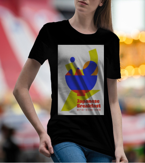 Japanese Breakfast May 3 2025 The Fillmore Detroit MI Abstract Shapes Bowl Design T-Shirt