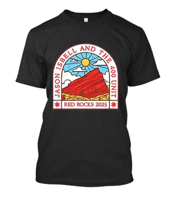 Jason Isbell And The 400 Unit Red Rocks 2025 Sun And Mountains T-Shirt