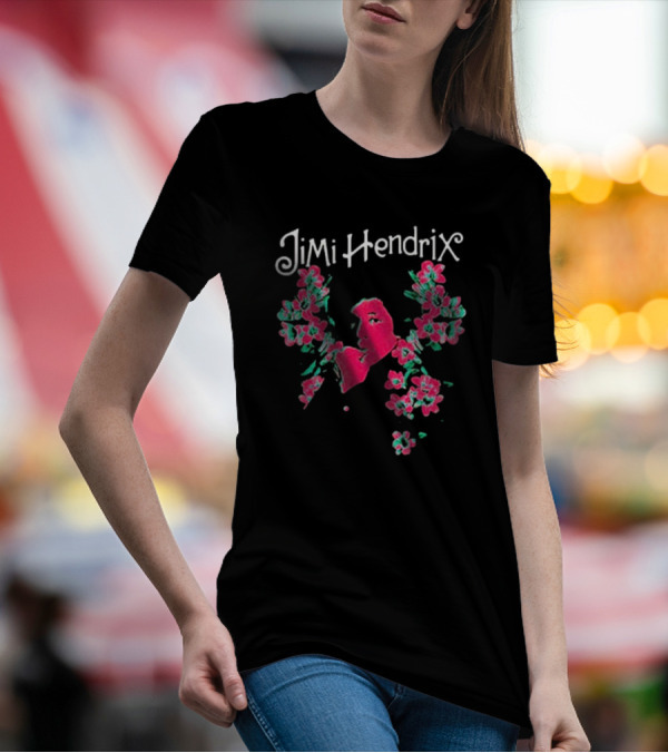 Jimi Hendrix Pink Floral I Am Experienced T-Shirt