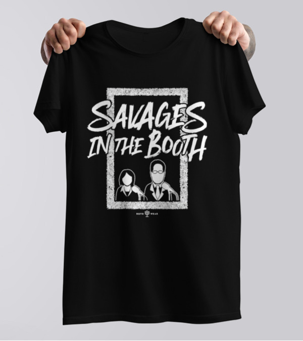John Sterling Suzyn Waldman Savages In The Booth Vintage Radio Theme T-Shirt