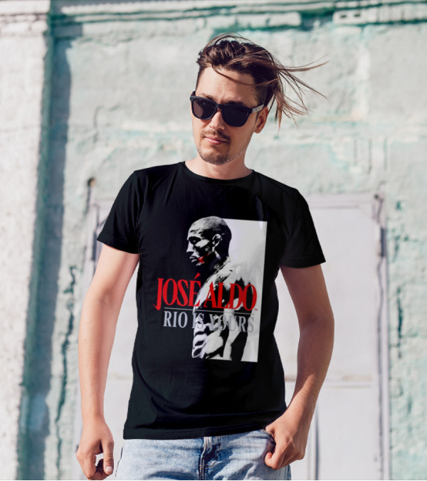 José Aldo Rio Is Yours Retro Black And White Profile T-Shirt