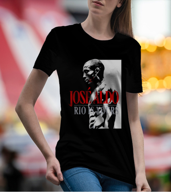 José Aldo Rio Is Yours Retro Black And White Profile T-Shirt