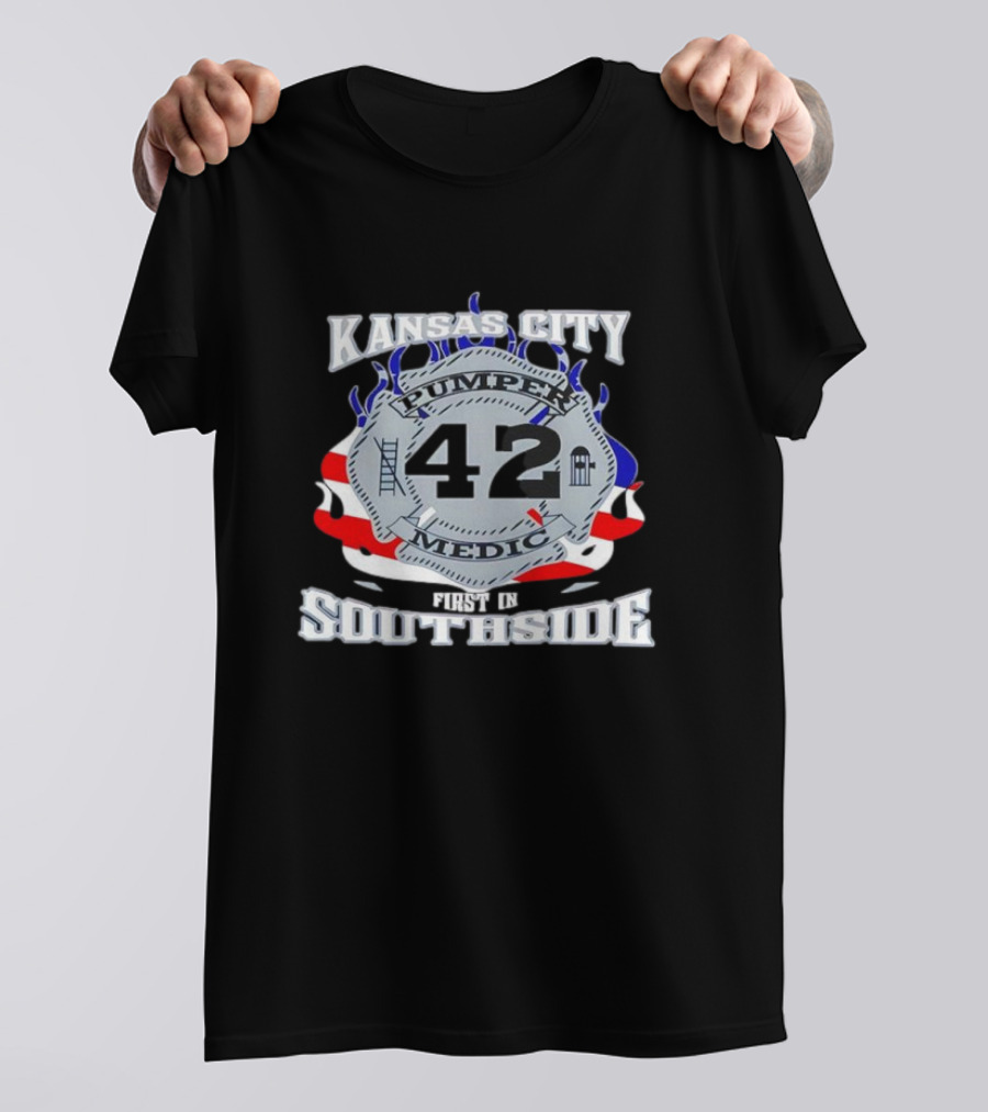 Kansas City Pumper Medic 42 First In Southside T-Shirt