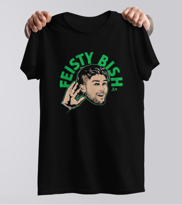 Feisty Bish Hand Gesture Illustration With Lian Bischel Artwork T-Shirt