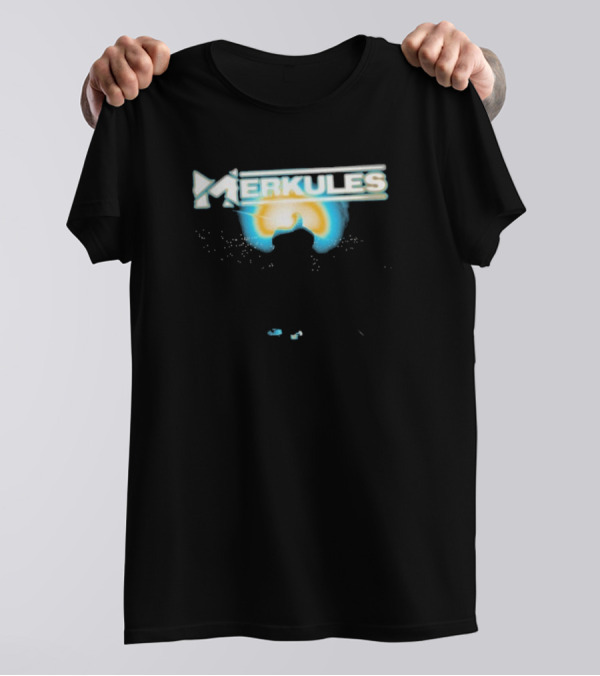 Merkules Into The Light Silhouette Against Sunburst T-Shirt