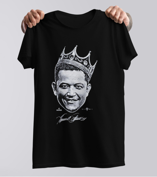 Miguel Cabrera Crown Portrait With Signature T-Shirt