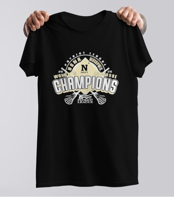 Navy Midshipmen Patriot League Women's Lacrosse 2025 Champions T-Shirt