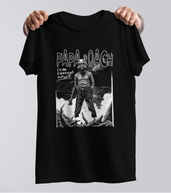 Papa Roach I Can’t Control Myself Gas Mask Art T-Shirt