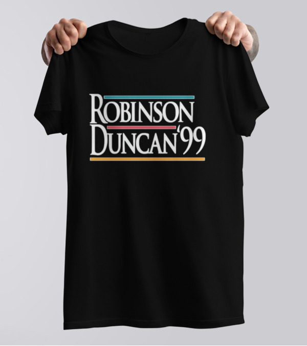 Robinson Duncan '99 White Text Vintage Style T-Shirt