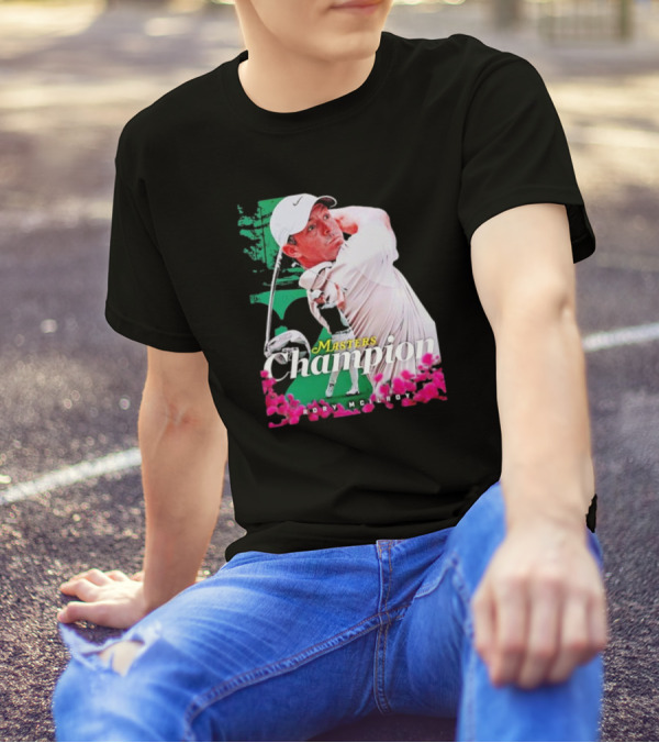Masters Champion Rory McIlroy Golf Swing Portrait T-Shirt
