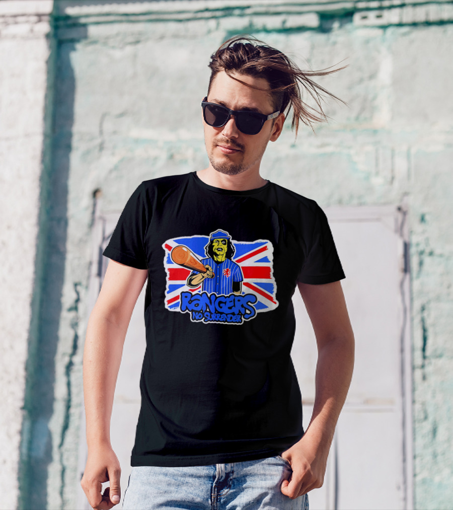 Rangers No Surrender Warrior Baseball British Flag T-Shirt