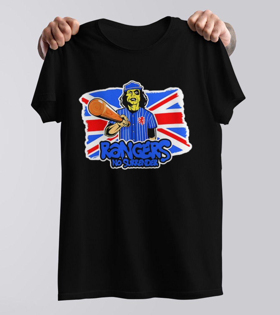 Rangers No Surrender Warrior Baseball British Flag T-Shirt