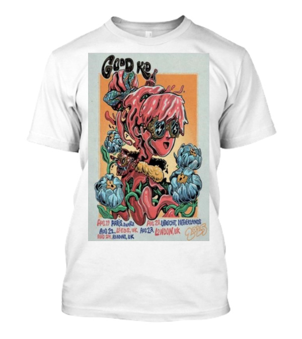 Good Kid Paris Utrecht Leeds London Reading August 2023 Tour T-Shirt