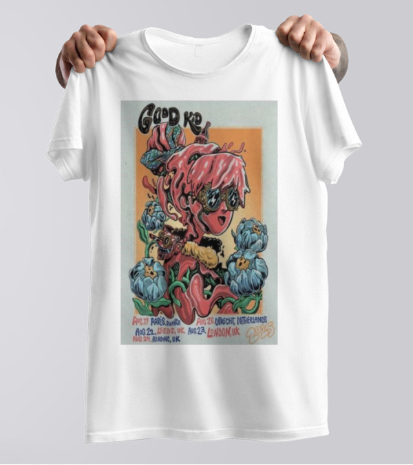 Good Kid Paris Utrecht Leeds London Reading August 2023 Tour T-Shirt