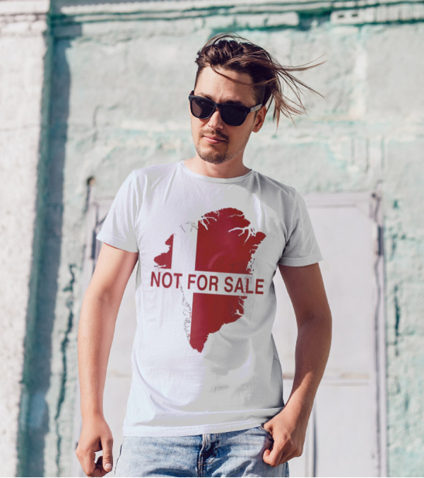 Greenland Not For Sale 2025 Red Map Protest T-Shirt