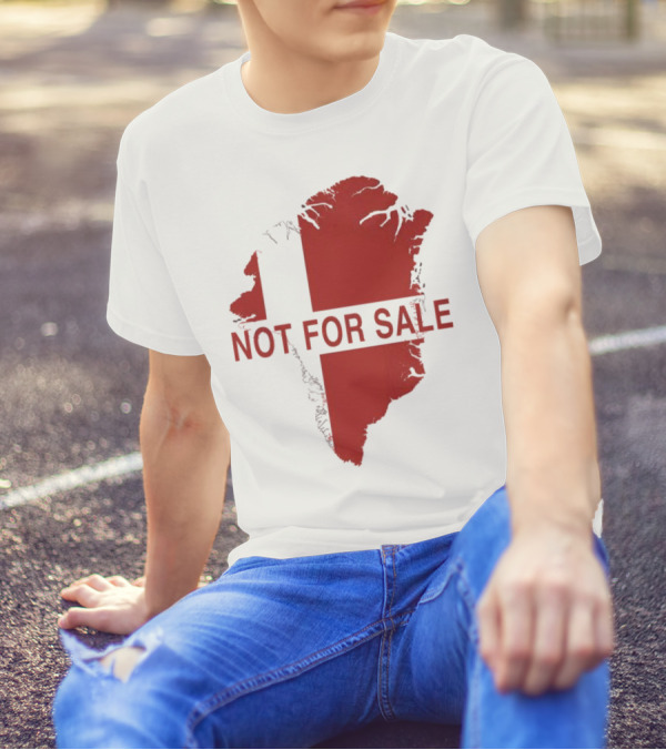 Greenland Not For Sale 2025 Red Map Protest T-Shirt