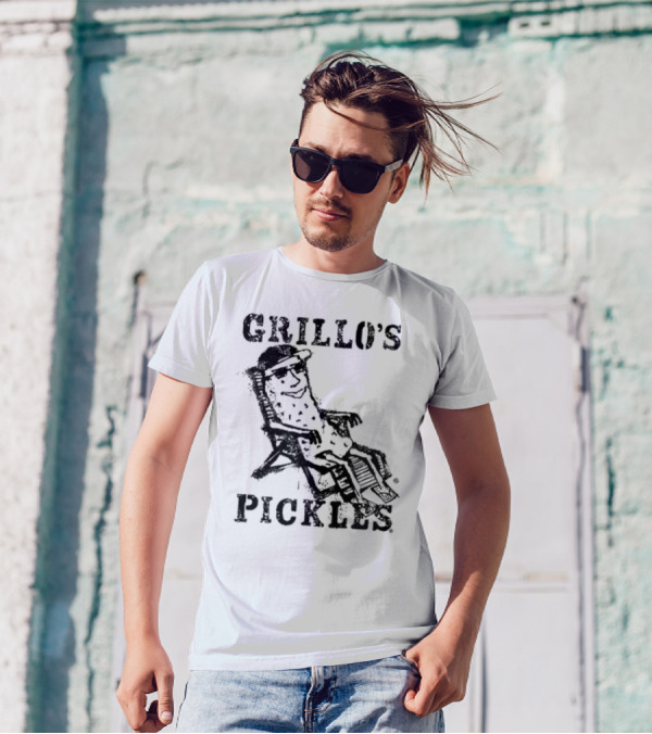 Grillo's Pickles Graffiti Pickle Image T-Shirt
