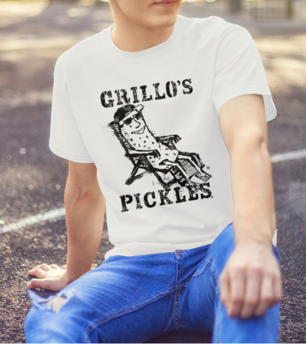 Grillo's Pickles Graffiti Pickle Image T-Shirt