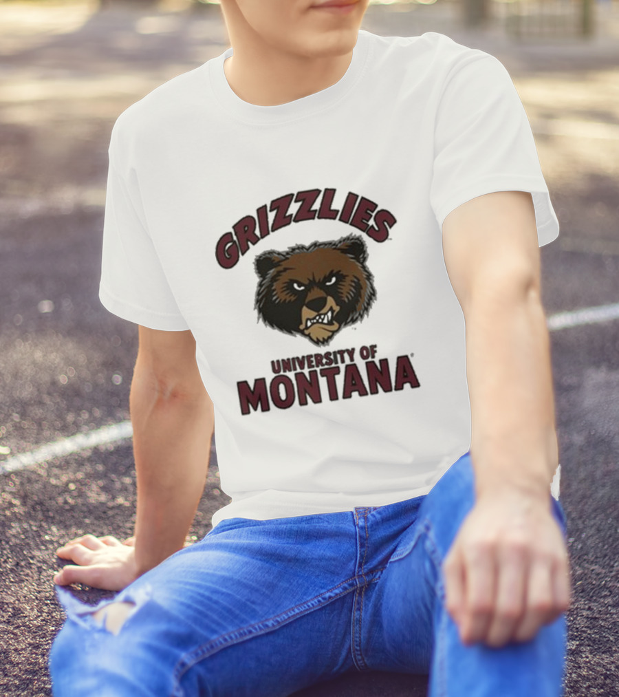 Grizzlies University Of Montana Bear Head T-Shirt