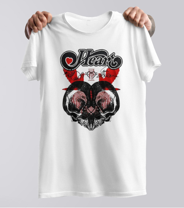 Heart Royal Flush Tour 2025 Playing Card Motif With Heart And Lightning Bolt T-Shirt