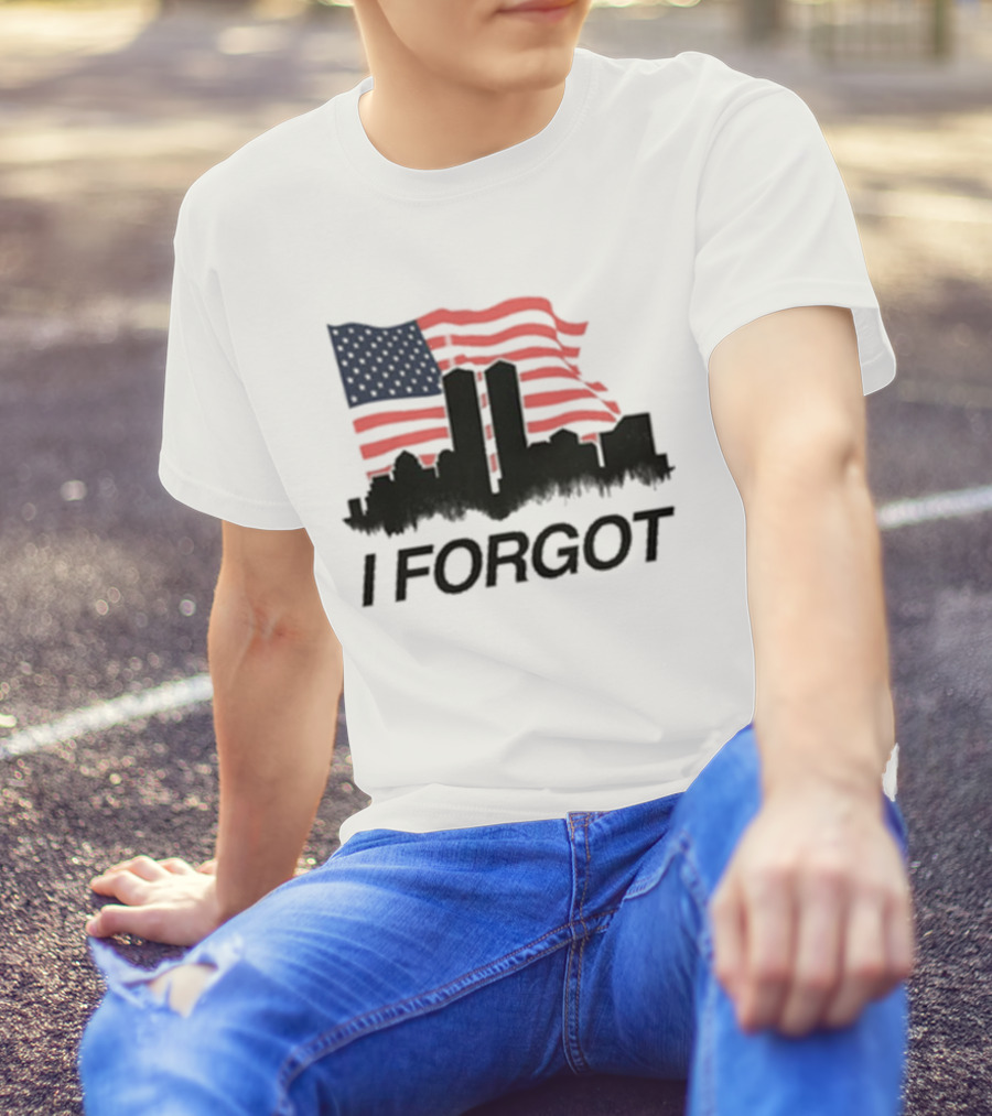 Flag I Forgot Red White Blue Building Shadows T-Shirt