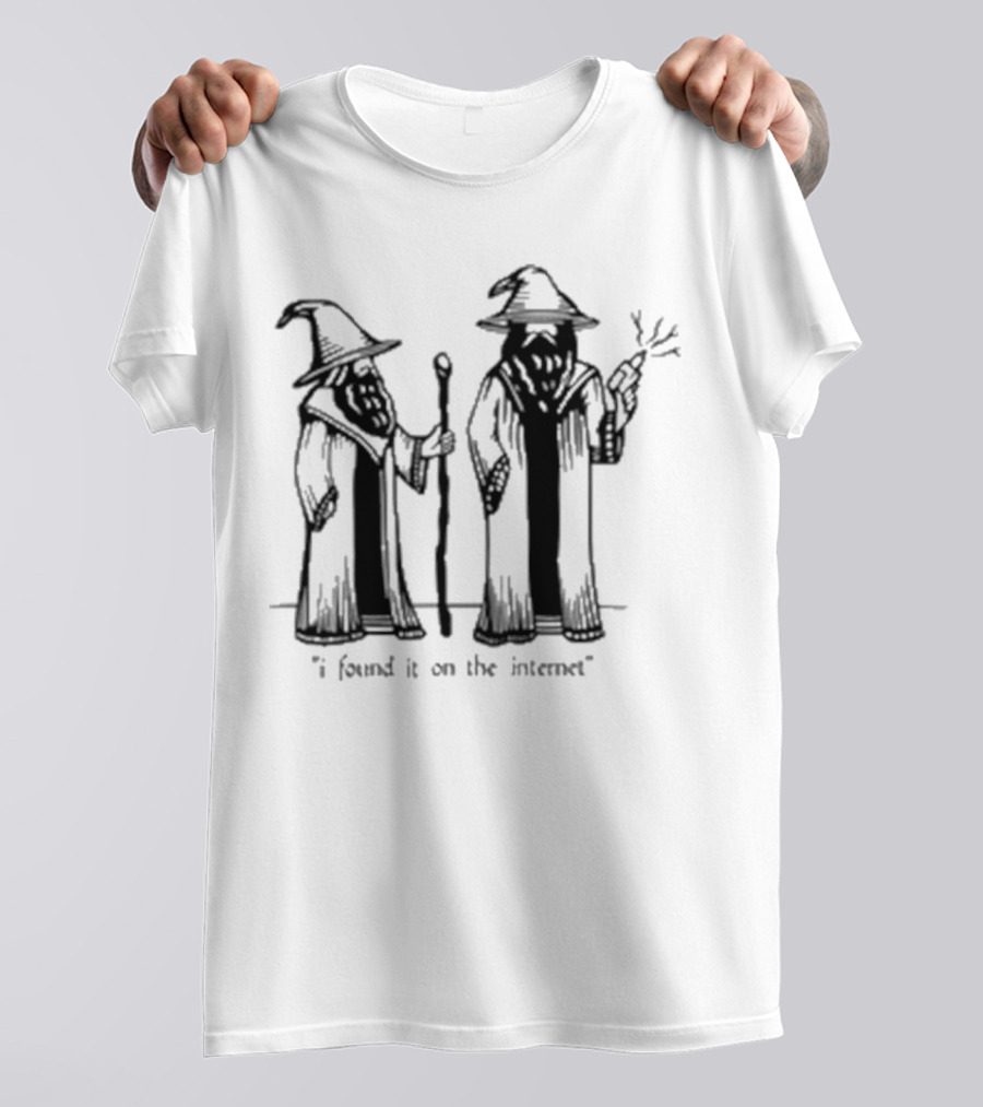 I Found It On The Internet Wizard Robe Hat Wand T-Shirt