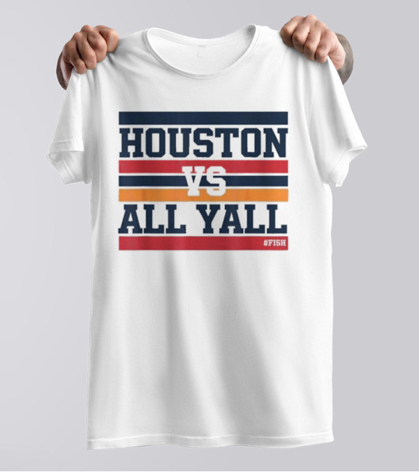 Houston Vs All Y’all Retro Stripes Bold Statement T-Shirt
