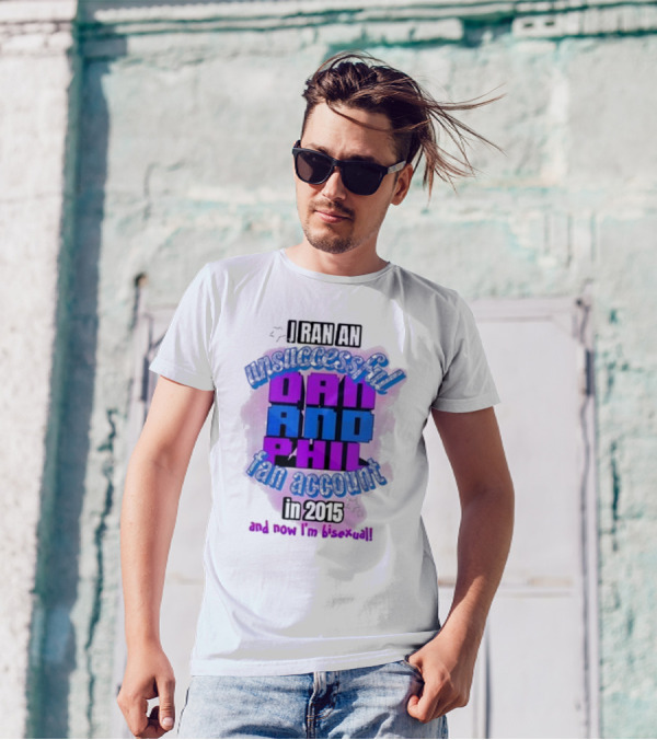 Dan And Phil Unsuccessful Fan Account 2023 Bisexual Highlight T-Shirt