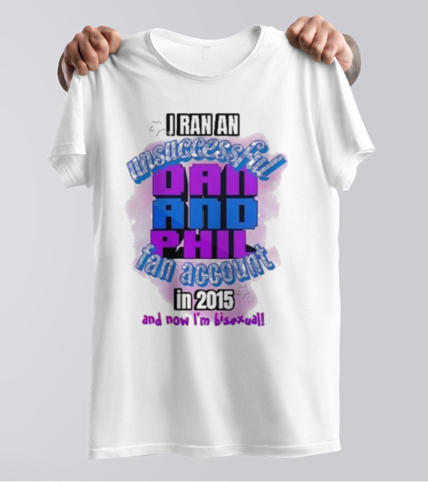 Dan And Phil Unsuccessful Fan Account 2023 Bisexual Highlight T-Shirt