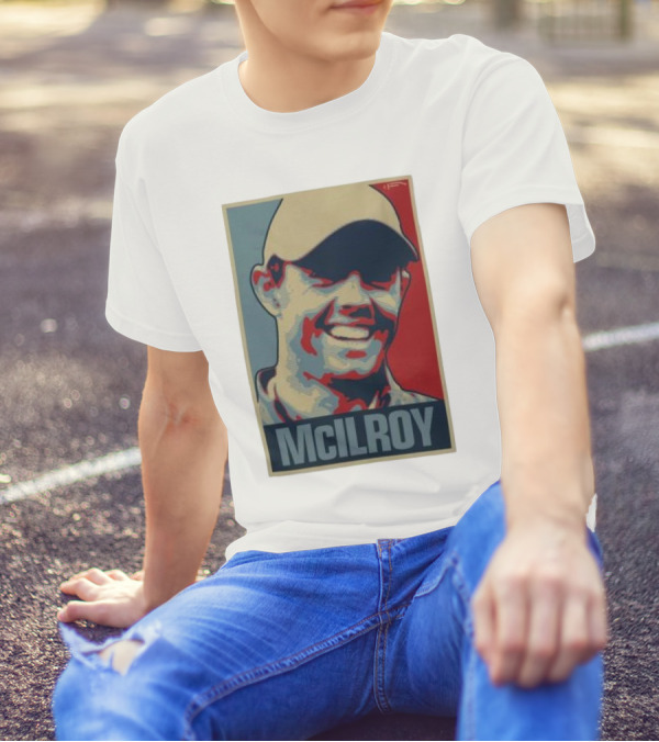 Ireland Rory McIlroy Masters Tournament Vintage Iconic Golf Portrait T-Shirt