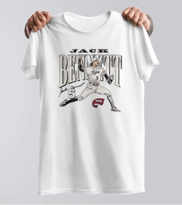 Jack Bennett 5 WKU Tops Western Kentucky Hilltoppers Baseball T-Shirt