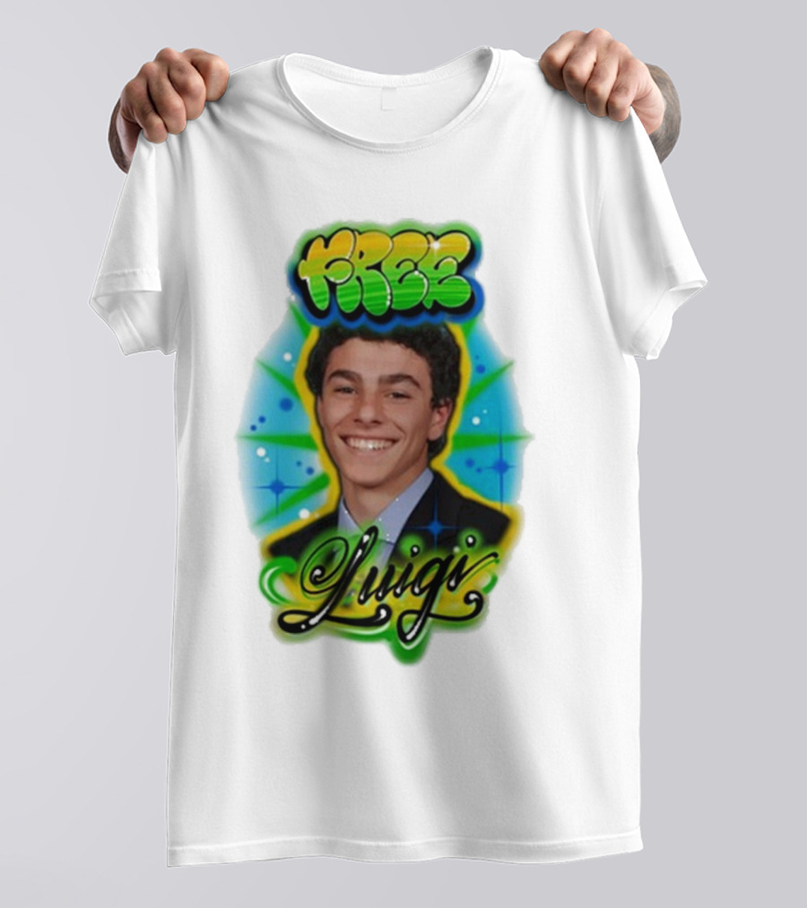 Free Luigi Keiajah Airbrush Style T-Shirt