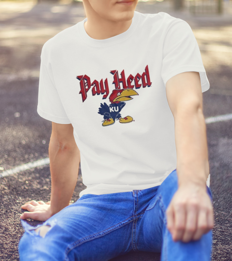 KU Pay Heed Jayhawk Vintage Style T-Shirt