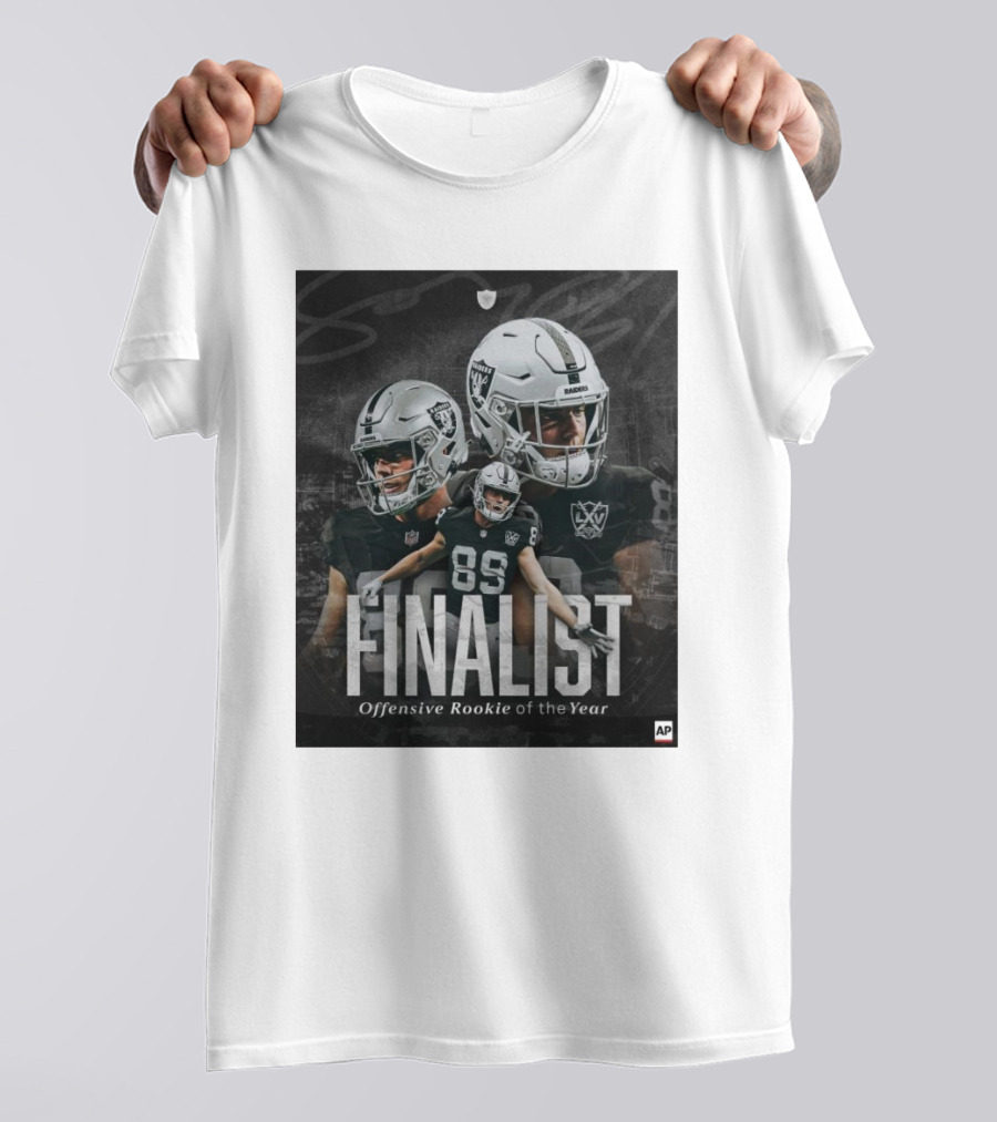 Las Vegas Raiders Finalist Offensive Rookie Of The Year Brock Bowers AP T-Shirt