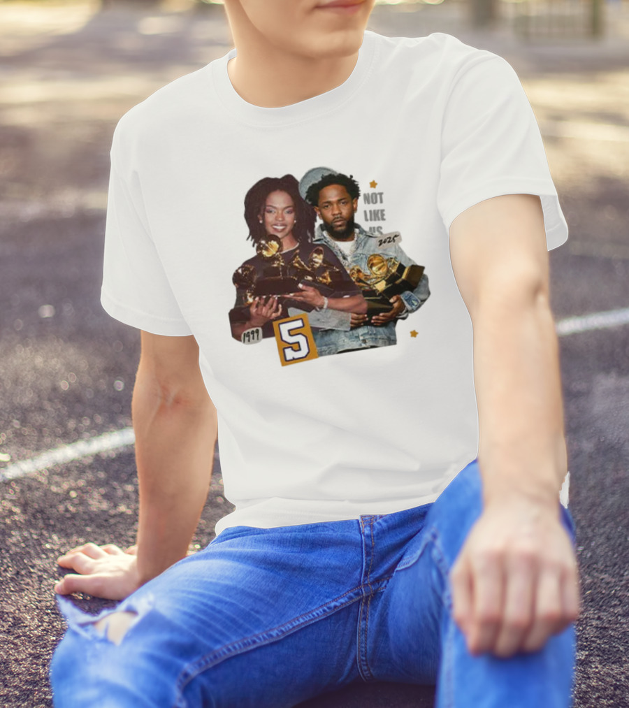 Lauryn Hill Kendrick Lamar Grammy Winners 1999 2023 Vintage Style Collaboration T-Shirt