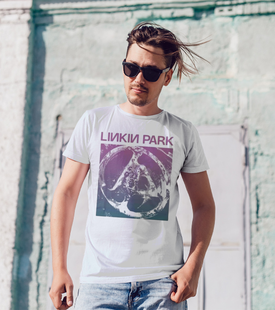 Linkin Park Gradient Circle Symbol Fz Deluxe Drop Shoulder T-Shirt