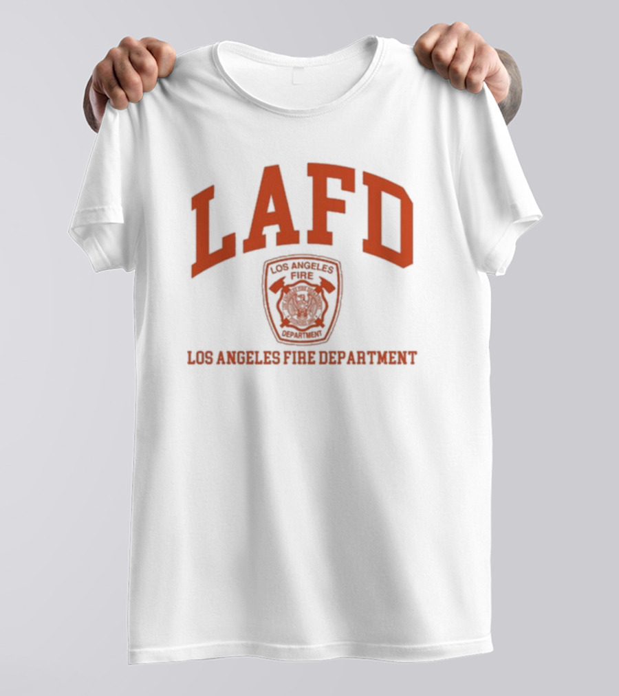 LAFD Los Angeles Fire Department Emblem Classic Arch Style T-Shirt
