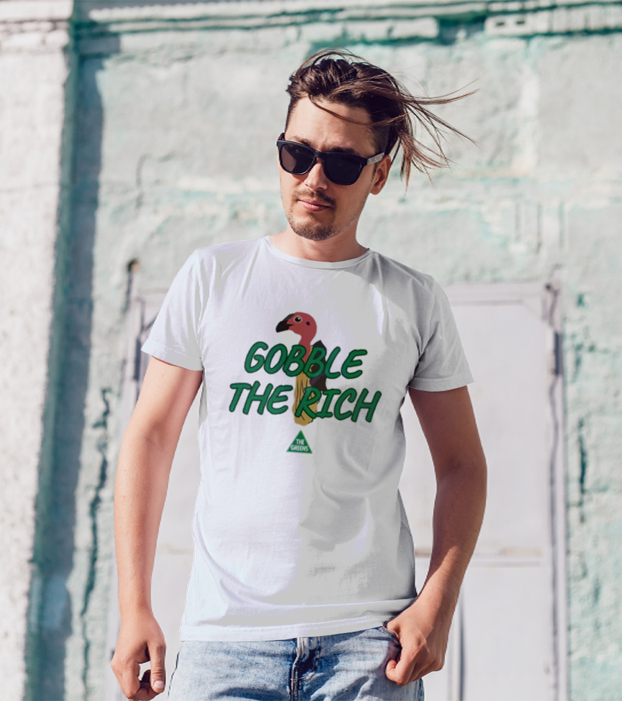 Larissa Waters Gobble The Rich Turkey Graphic T-Shirt