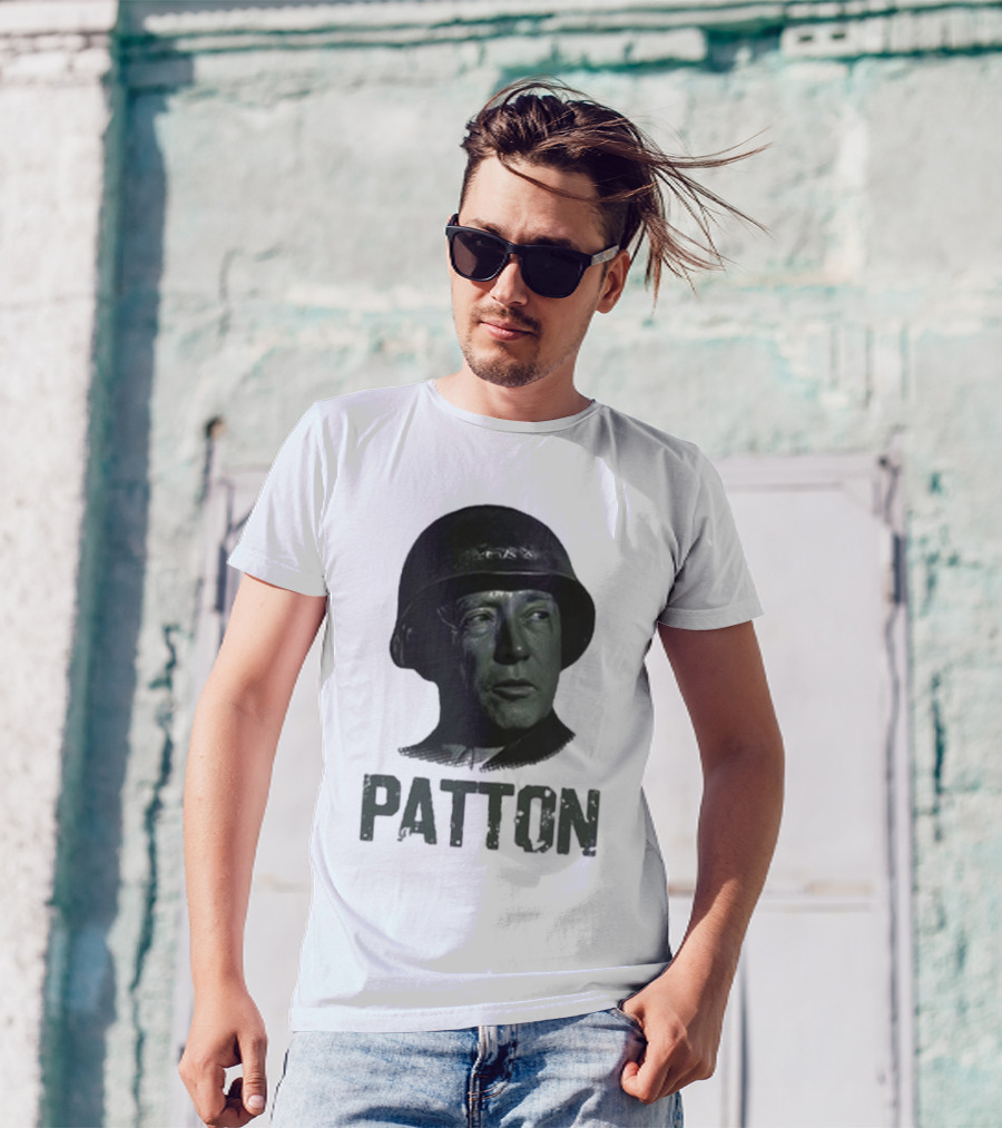 Jake Shields General Patton Helmet Portrait T-Shirt