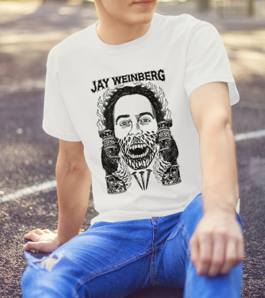 JW X Death Traitors Collab Masked Face And Skeletal Hands T-Shirt