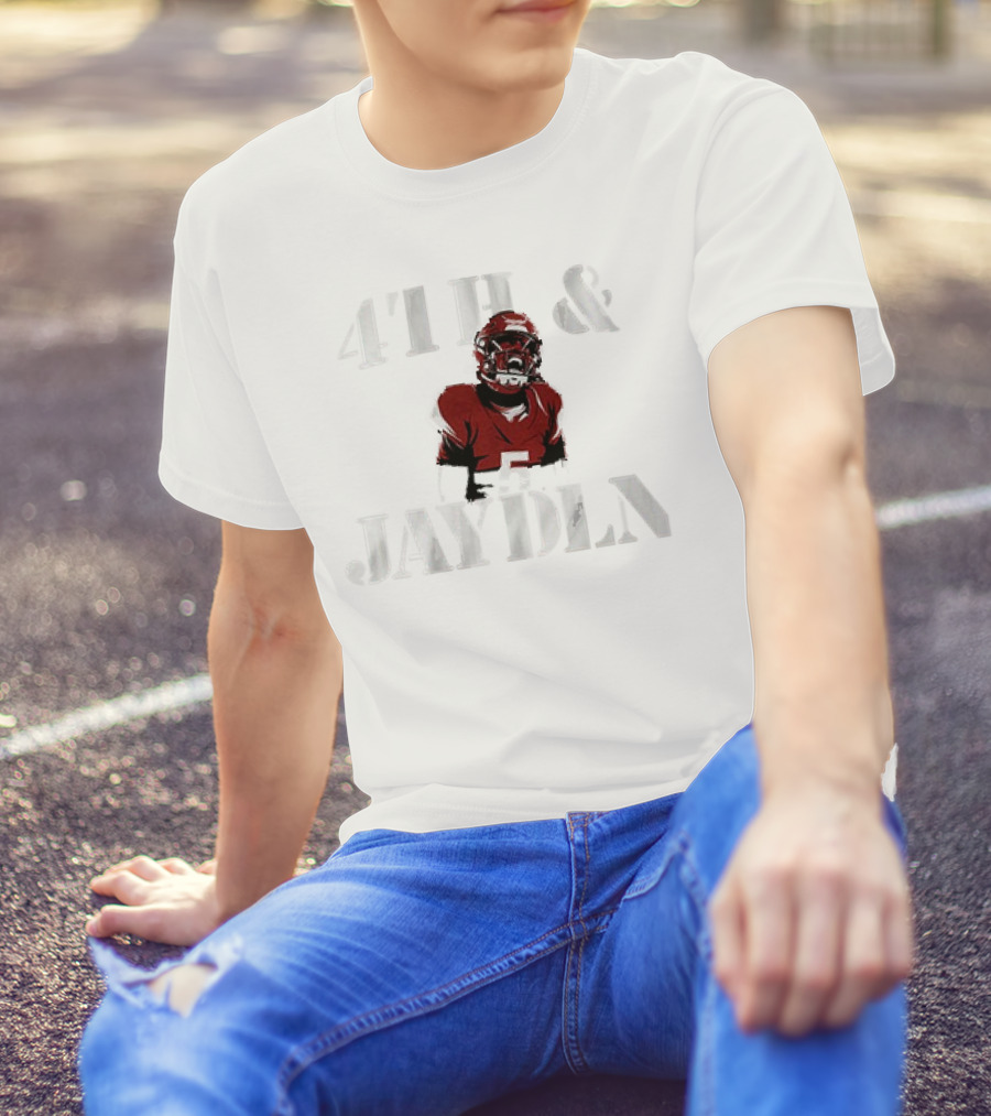 4th And Jayden Football Player Number 5 T-Shirt
