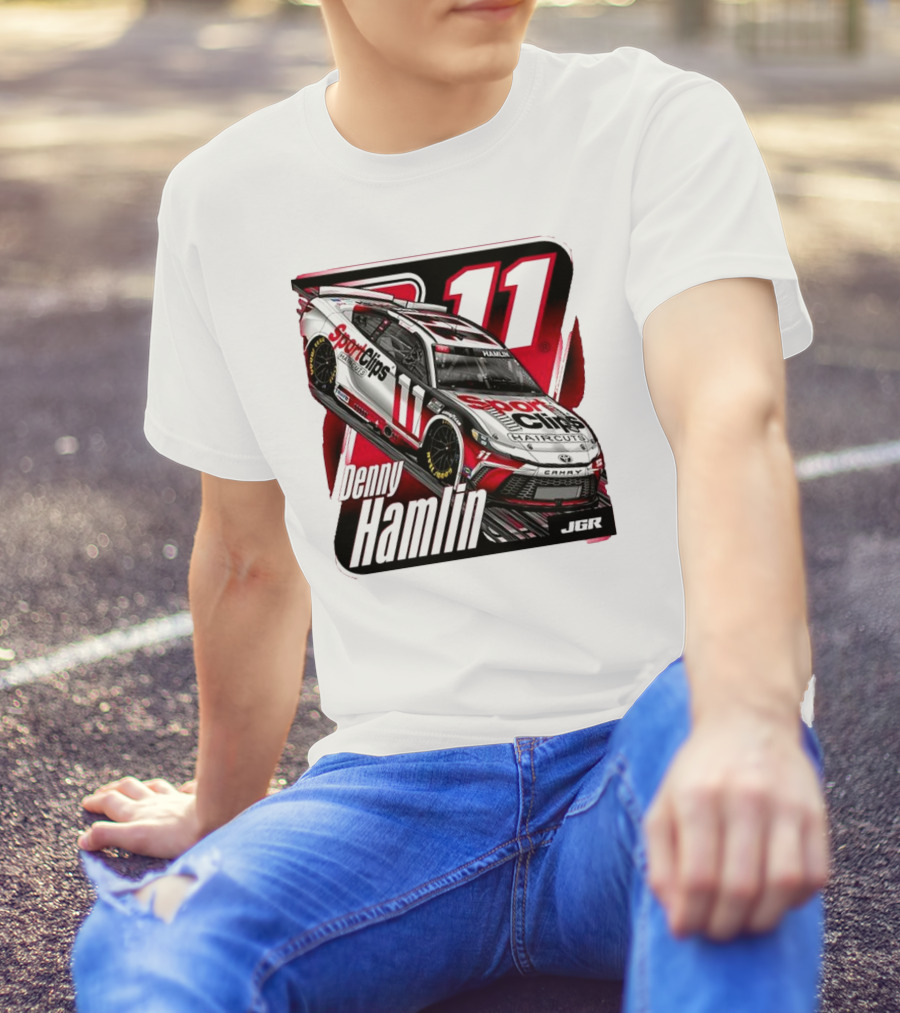 Denny Hamlin Sport Clips Haircuts Car Joe Gibbs Racing 11 JGR T-Shirt