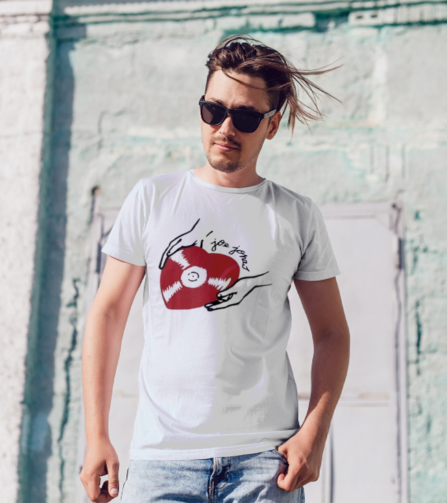 Joe Jonas Vinyl Heart Record T-Shirt