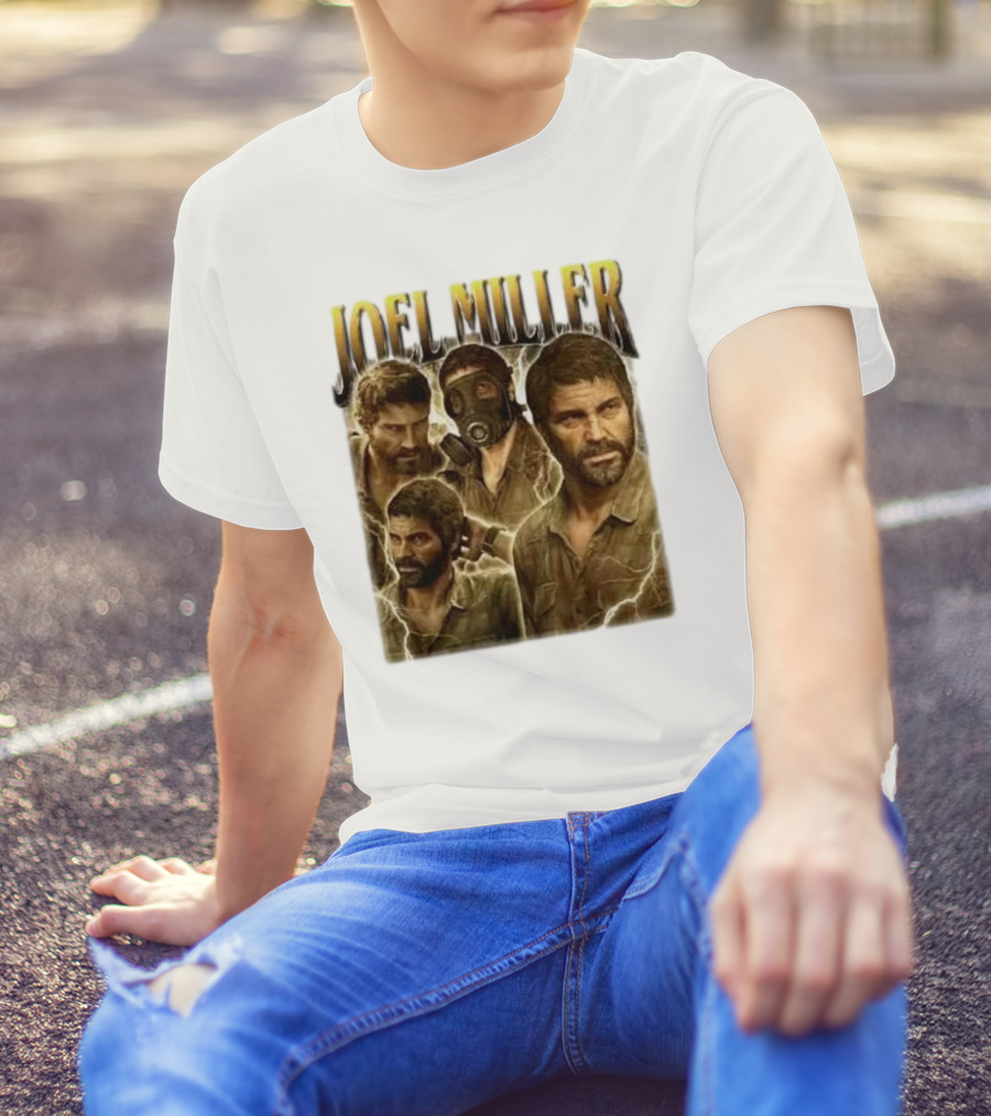 Joel Miller The Last Of Us Vintage Style Character Art T-Shirt