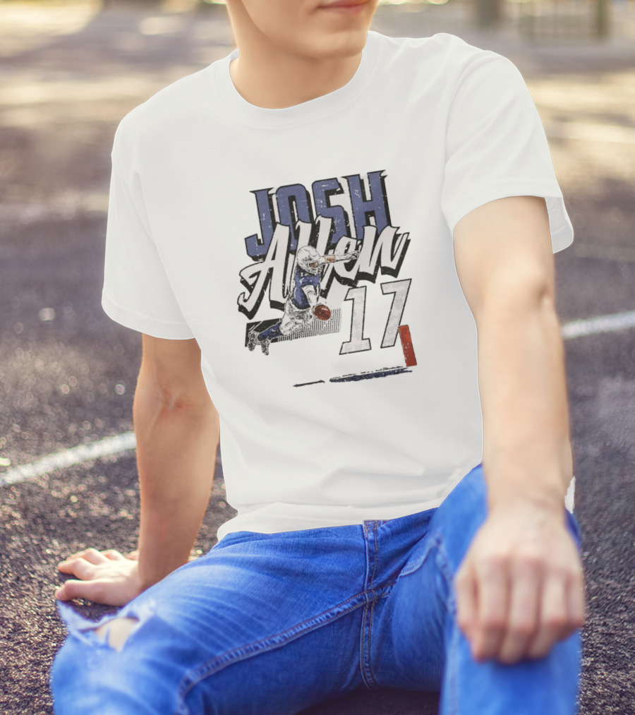 Josh Allen 17 Buffalo Bills Quarterback Dive T-Shirt