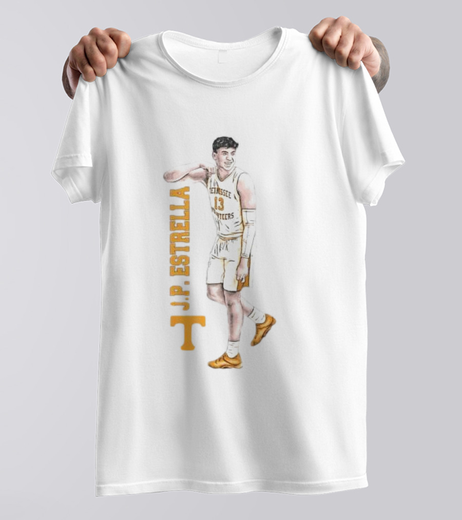 J.P. Estrella Tennessee Volunteers 13 Basketball Player T-Shirt