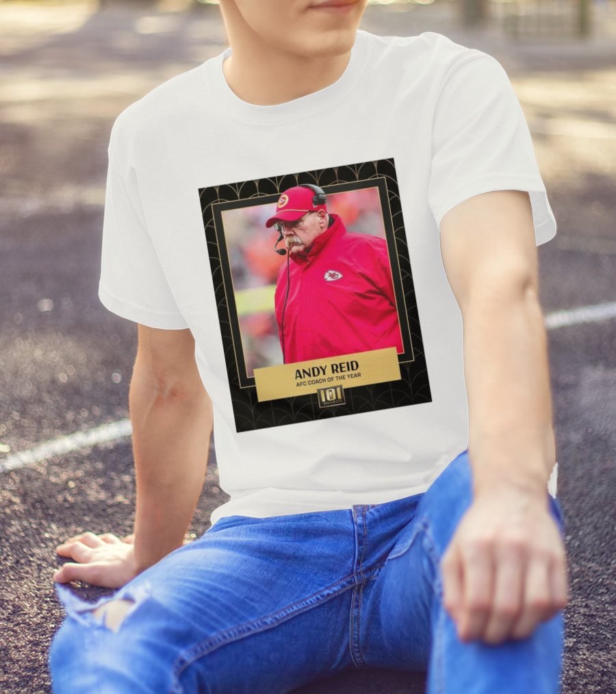 Kansas City Chiefs Andy Reid AFC Coach Of The Year 101 Awards T-Shirt