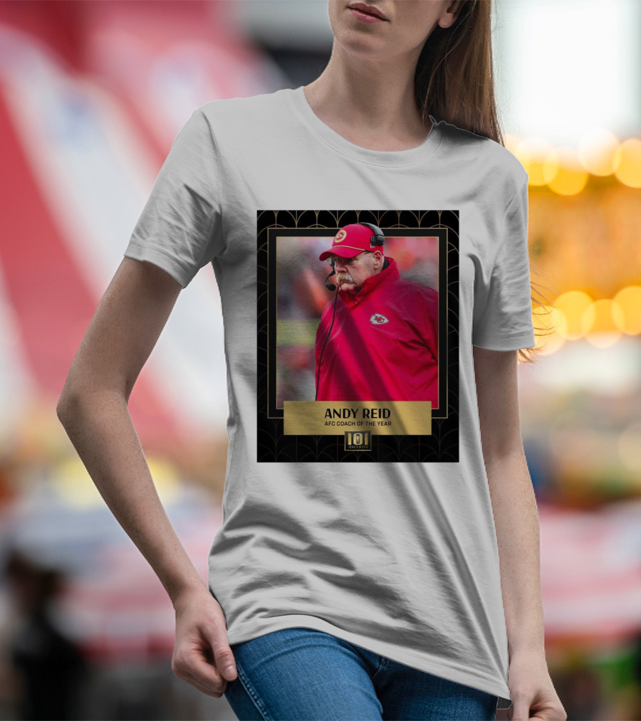 Kansas City Chiefs Andy Reid AFC Coach Of The Year 101 Awards T-Shirt